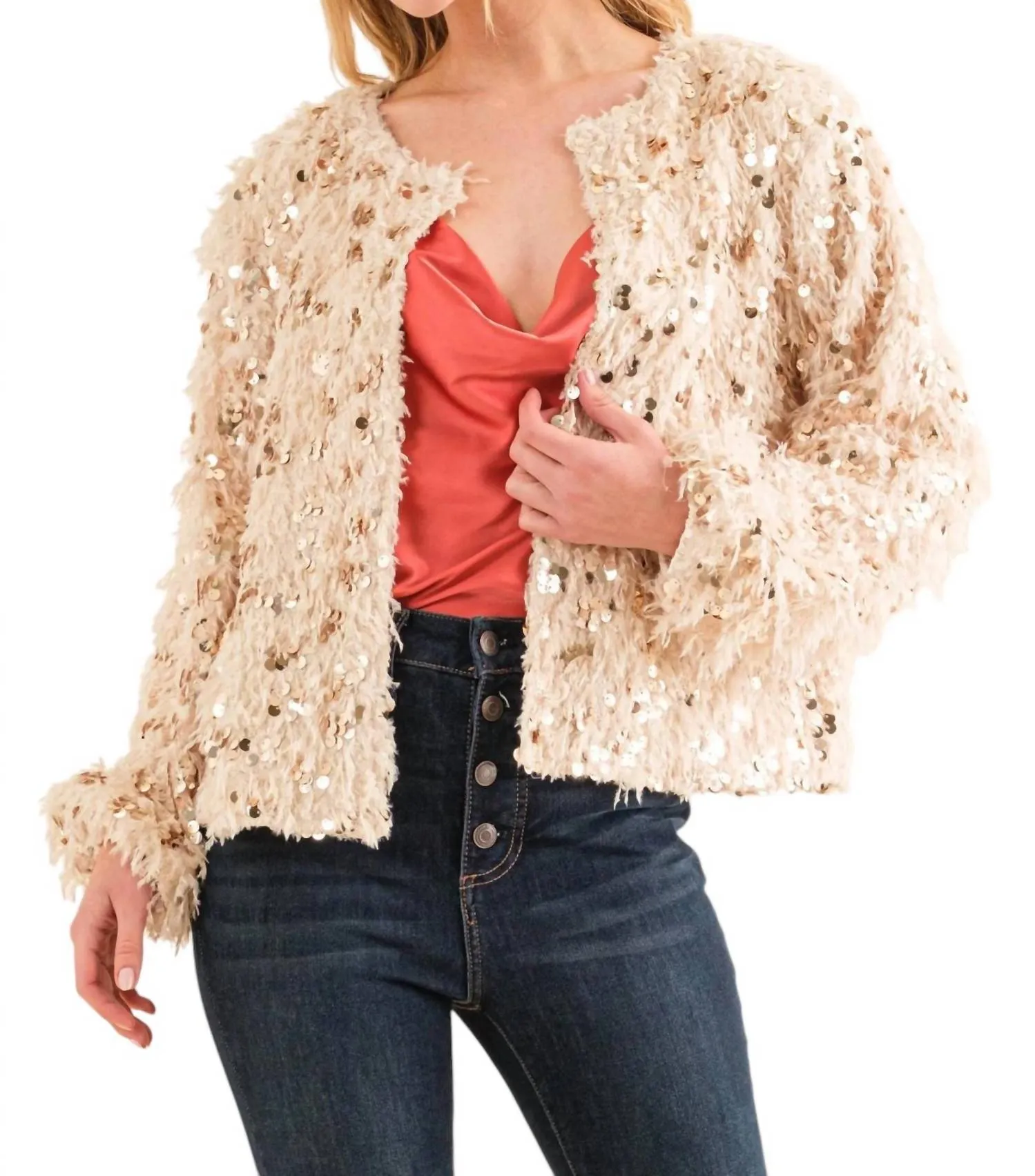 And The Why - Get to You Sequin and Feather Jacket