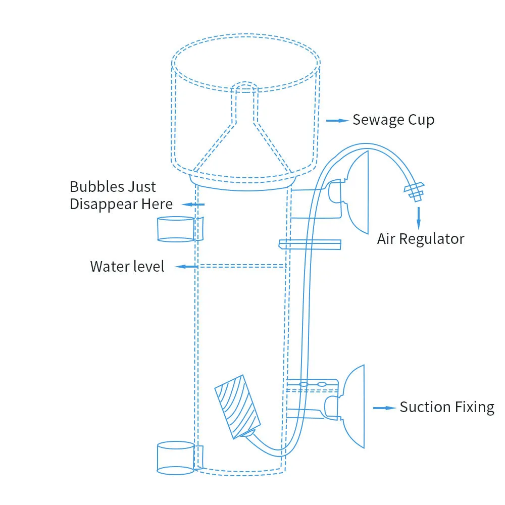 Aquarium Protein Skimmer-Hanging On Pump