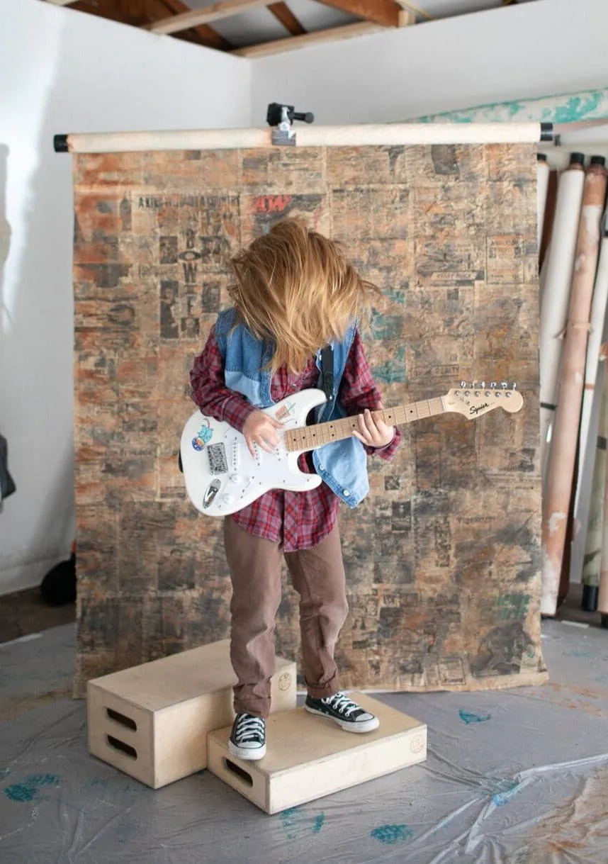 Bowie #0168// Medium Hand-Painted Canvas Backdrop Painting