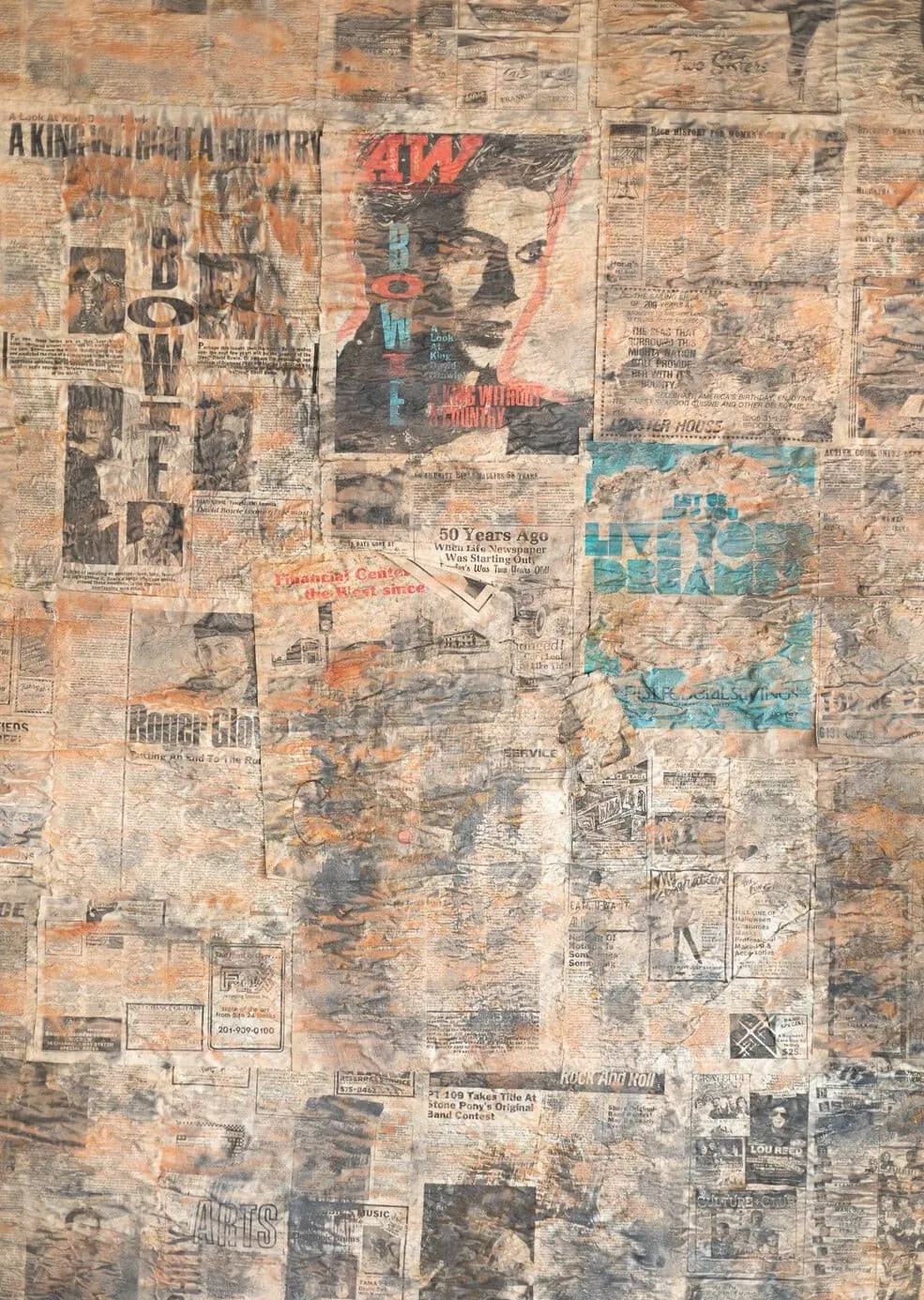Bowie #0168// Medium Hand-Painted Canvas Backdrop Painting