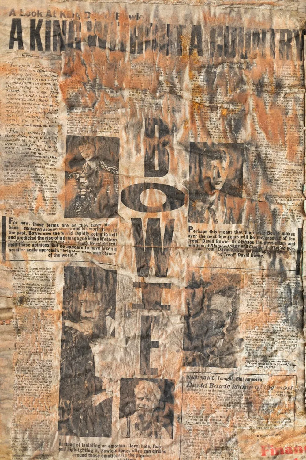 Bowie #0168// Medium Hand-Painted Canvas Backdrop Painting