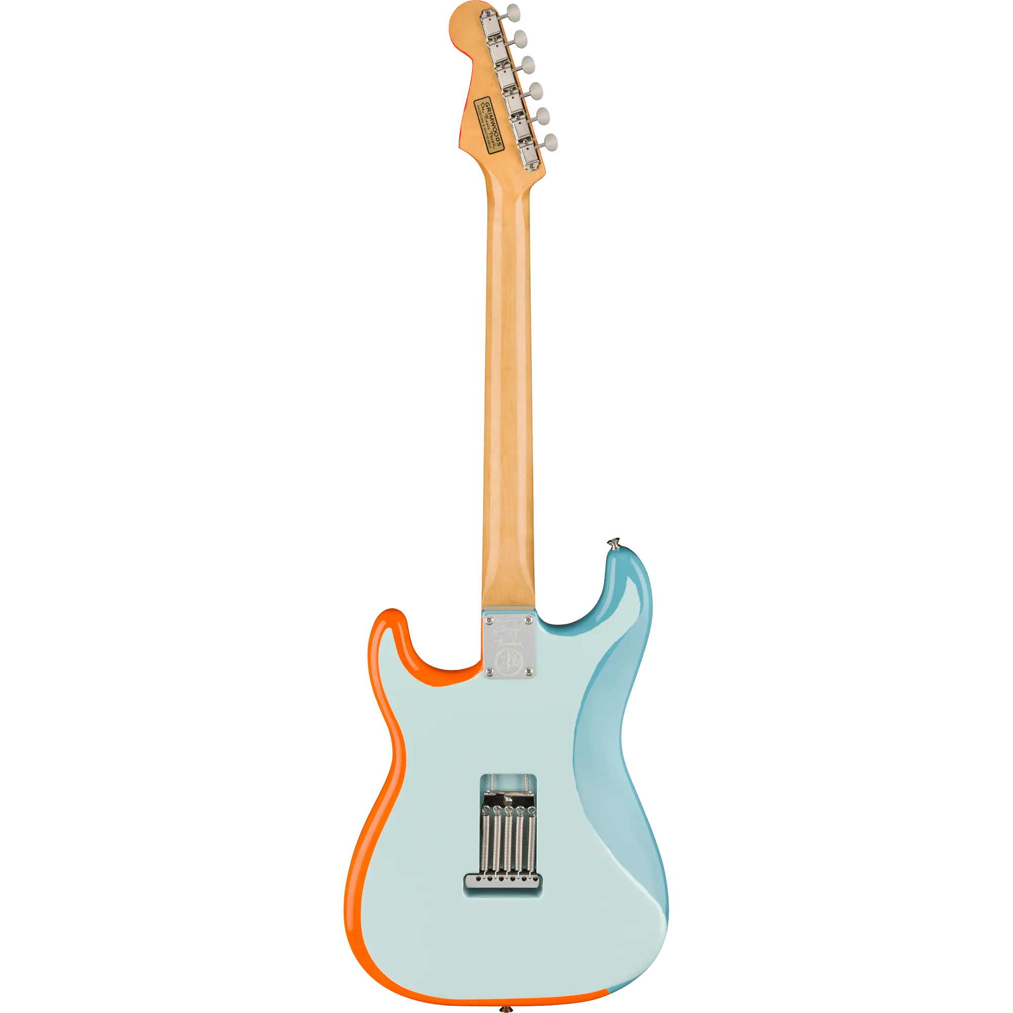 Fender George Harrison Rocky Stratocaster Electric Guitar, Rosewood, Hand Painted Rocky Artwork Over Sonic Blue