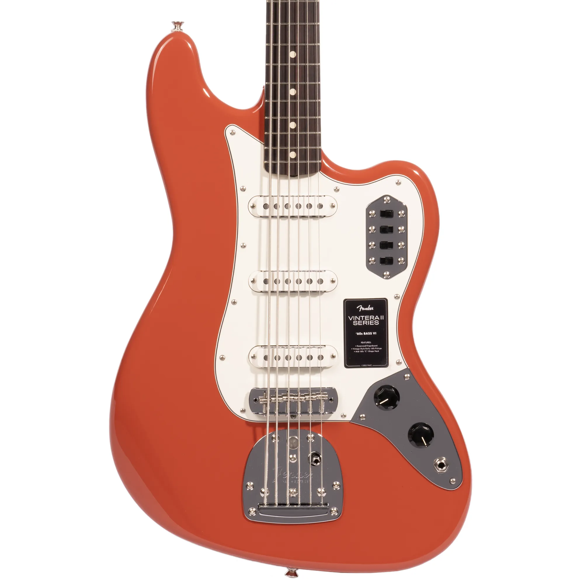 Fender Vintera II ‘60s Bass VI, Rosewood Fingerboard, Fiesta Red