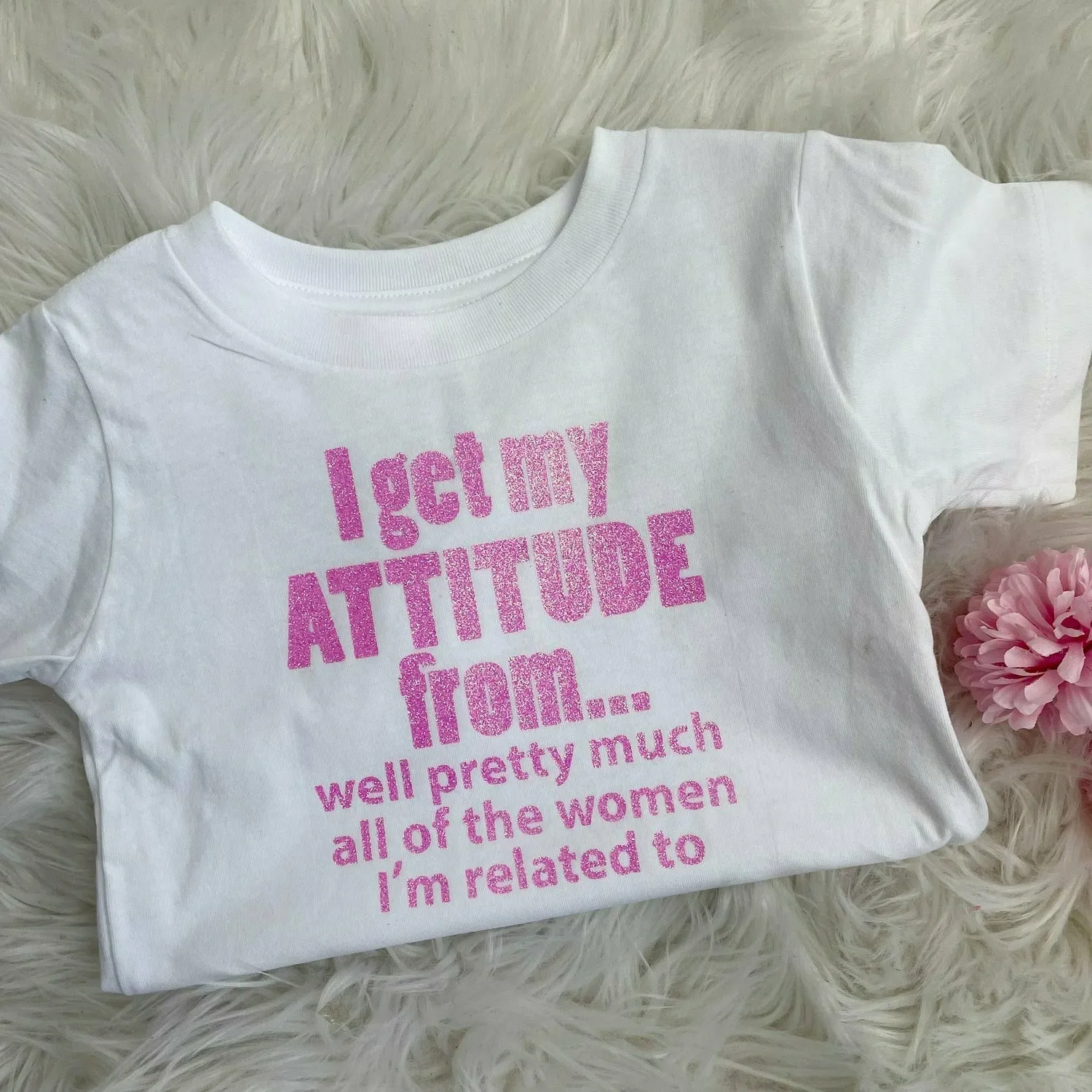 'I Get My Attitude From...' Funny Children's T-shirt