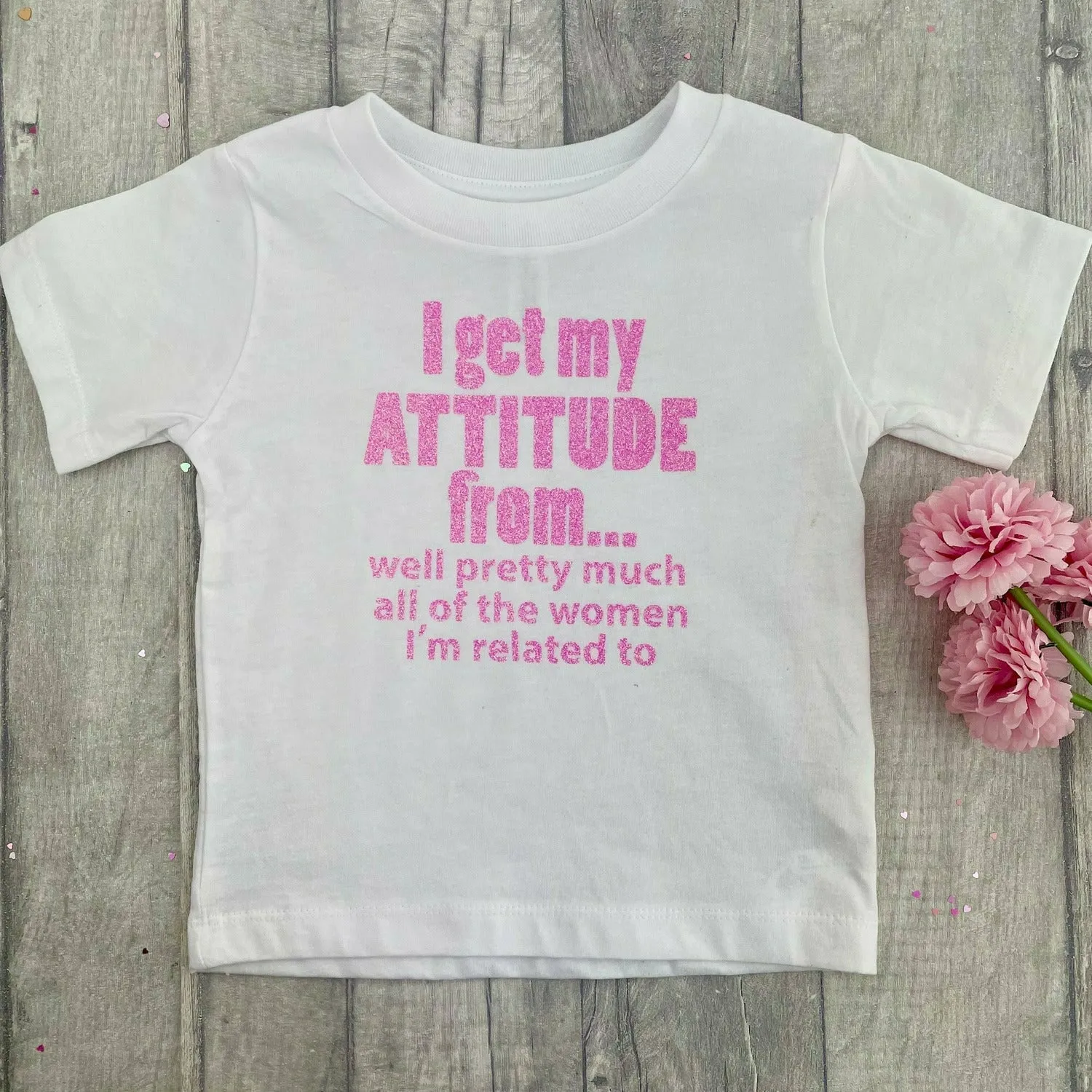 'I Get My Attitude From...' Funny Children's T-shirt