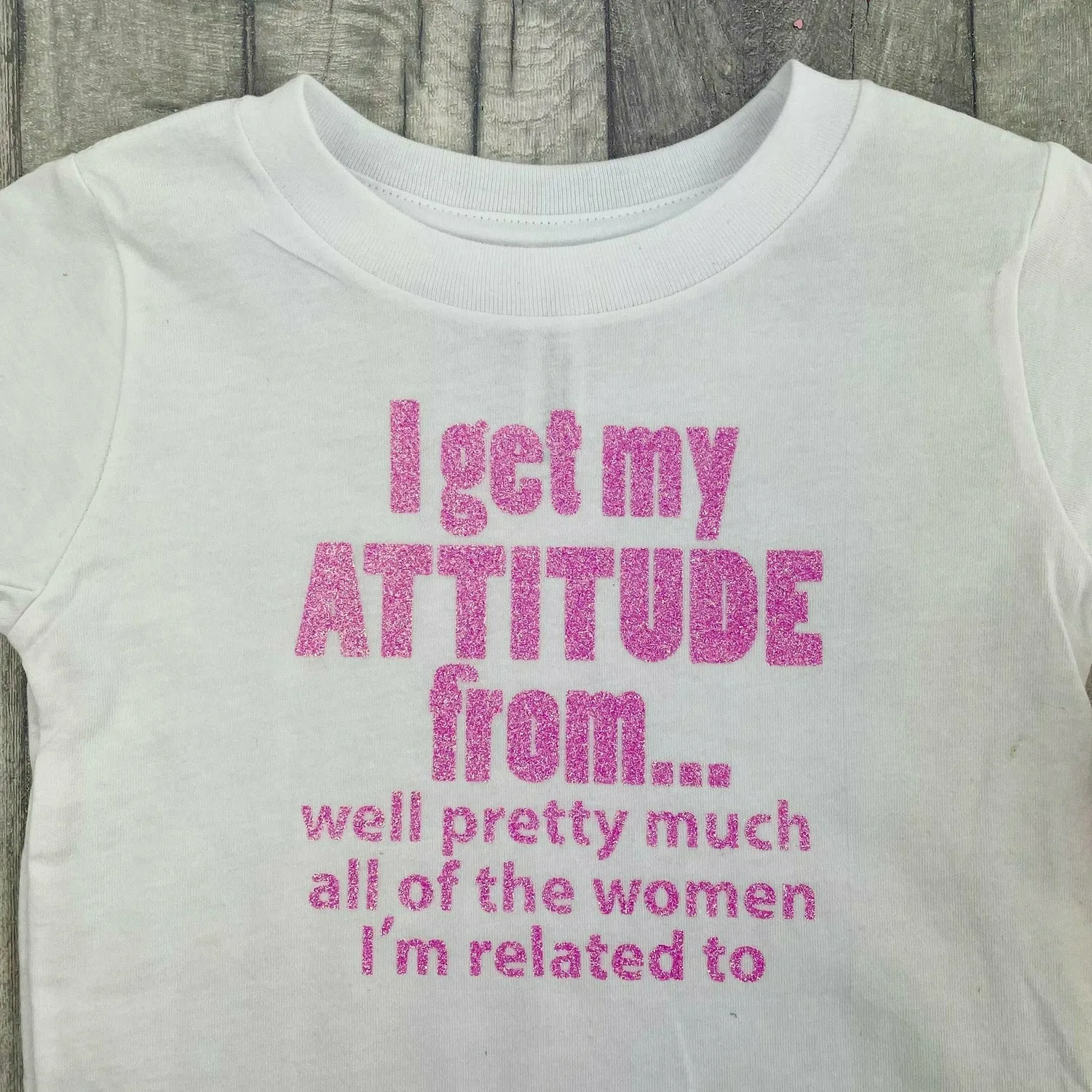 'I Get My Attitude From...' Funny Children's T-shirt