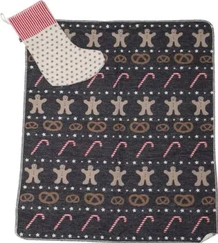 Jewel Set Blanket in Stocking "Gingerbread Man"