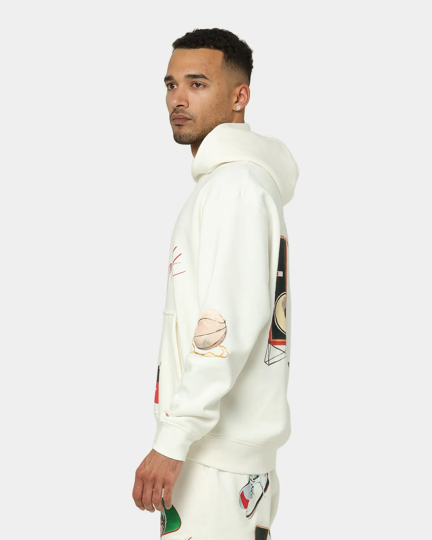 Jordan Flight Artist Series Fleece Pullover Jacket Sail/Black/University Red