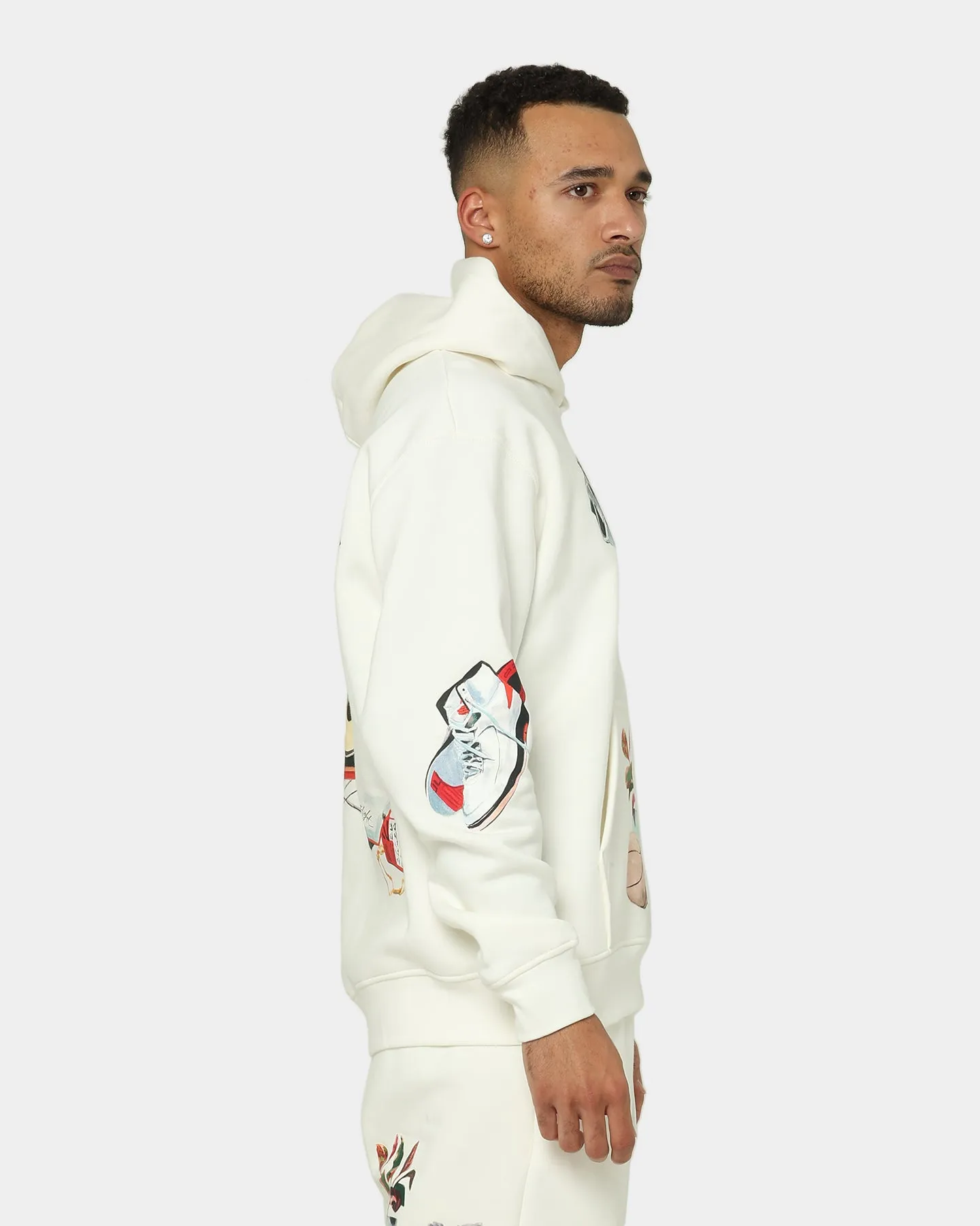 Jordan Flight Artist Series Fleece Pullover Jacket Sail/Black/University Red