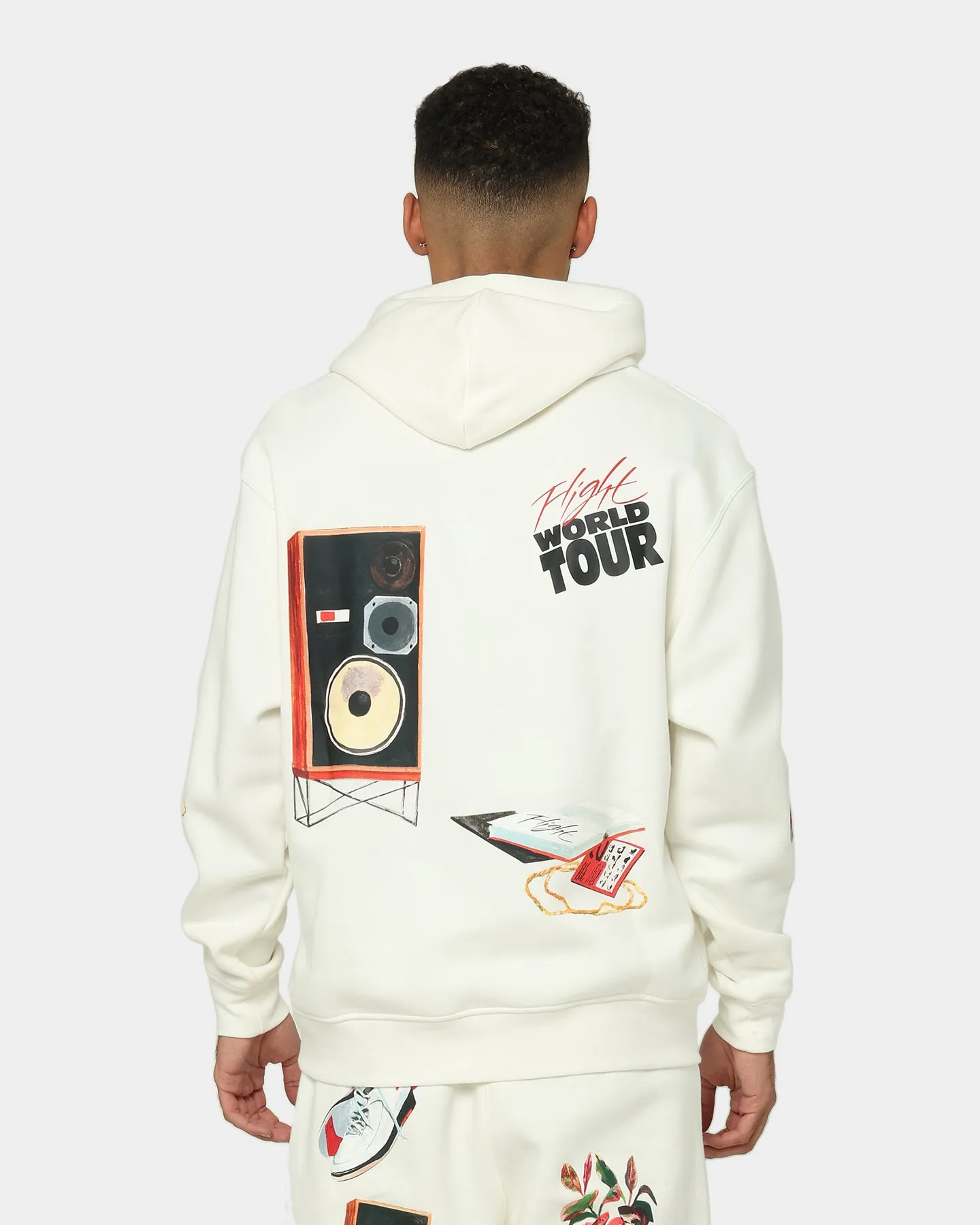 Jordan Flight Artist Series Fleece Pullover Jacket Sail/Black/University Red