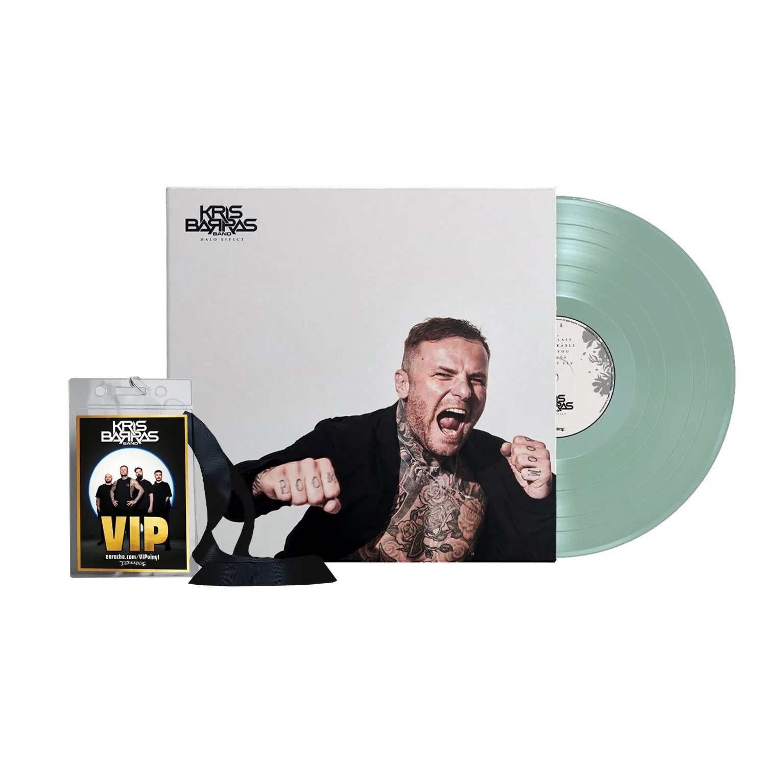 Kris Barras Band "Halo Effect" Ultra Rare Tattoo Green Vinyl & Download (300 copies)