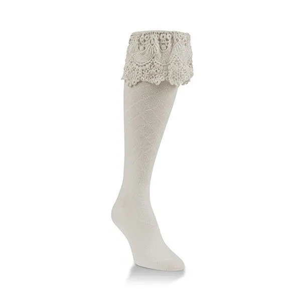 Lace Knee High Socks (Women's)