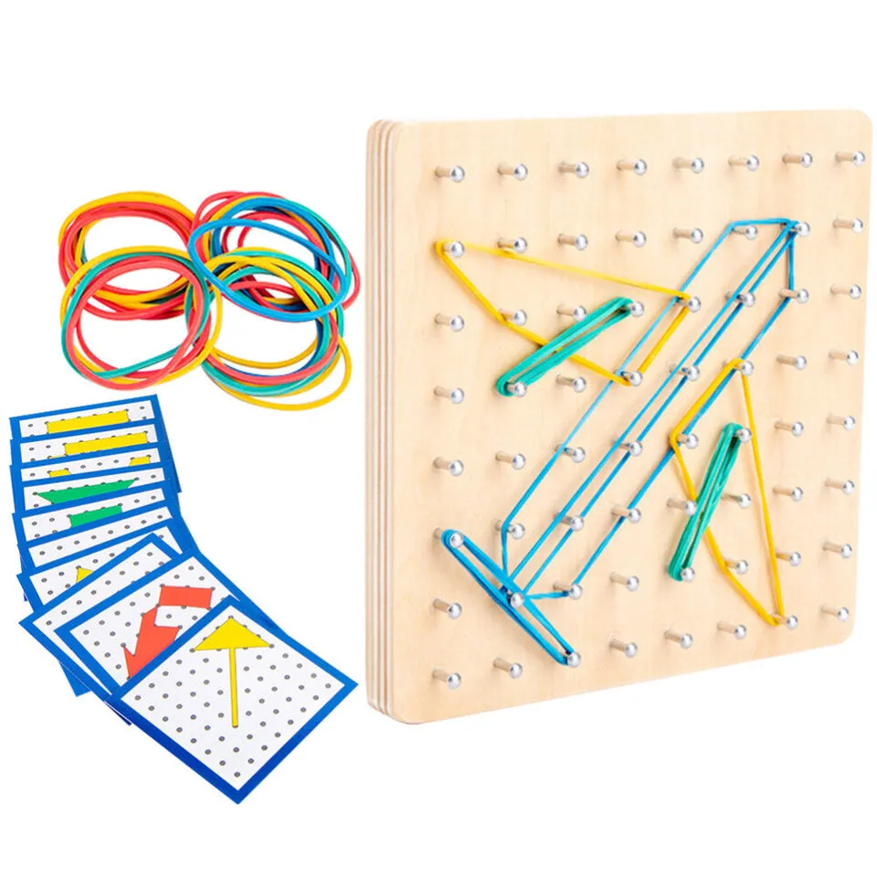 Mo095 - Montessori Wooden Nail Board
