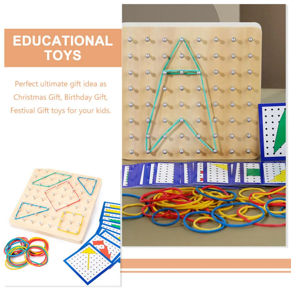 Mo095 - Montessori Wooden Nail Board