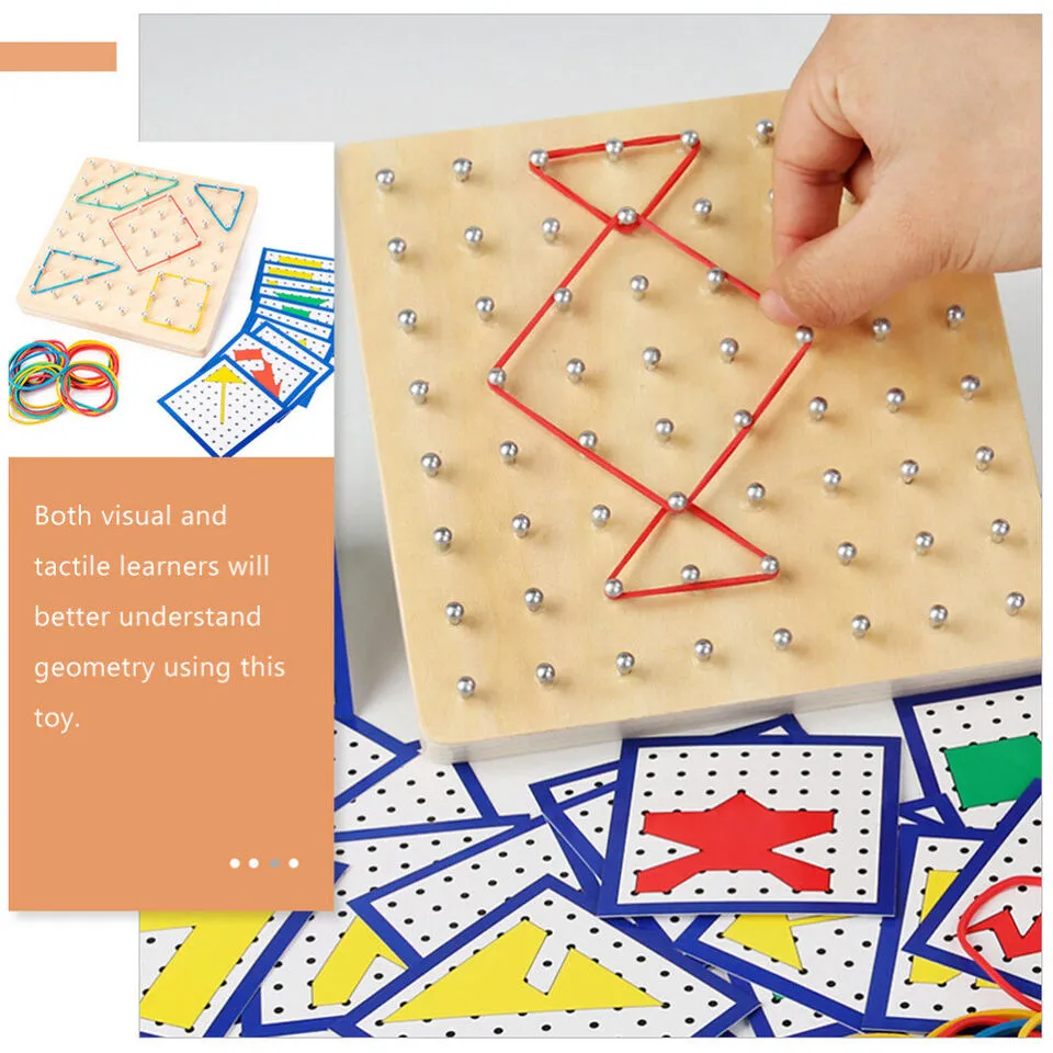 Mo095 - Montessori Wooden Nail Board