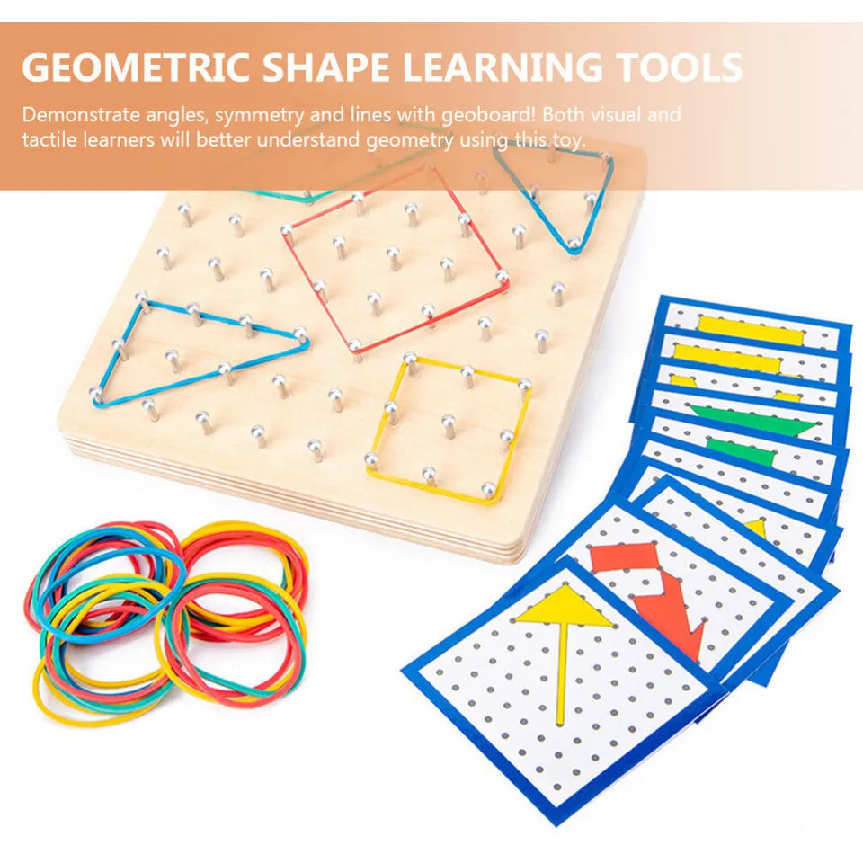 Mo095 - Montessori Wooden Nail Board