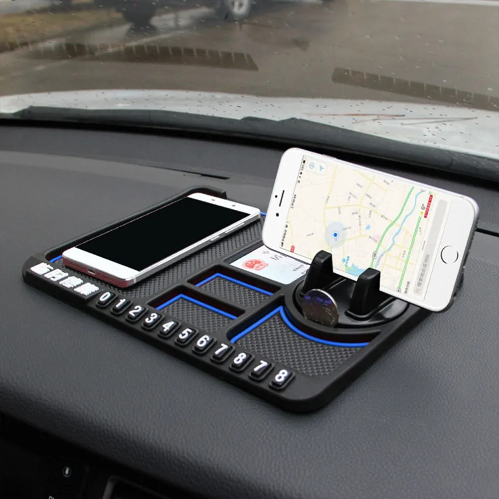 Multi-functional Car Dashboard Storage Pad Phone Holder Anti-slip