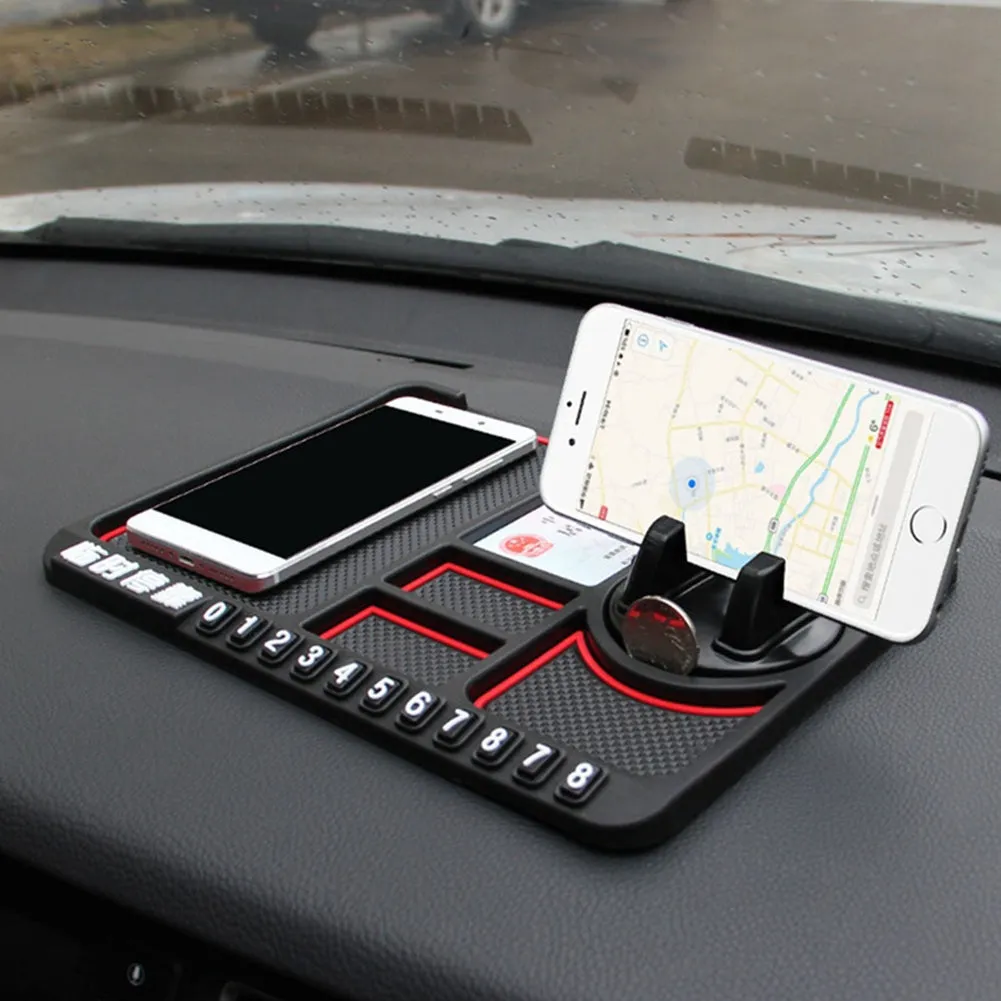 Multi-functional Car Dashboard Storage Pad Phone Holder Anti-slip