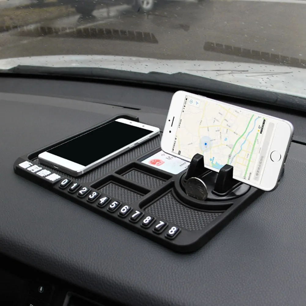 Multi-functional Car Dashboard Storage Pad Phone Holder Anti-slip