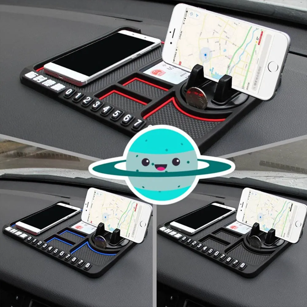 Multi-functional Car Dashboard Storage Pad Phone Holder Anti-slip