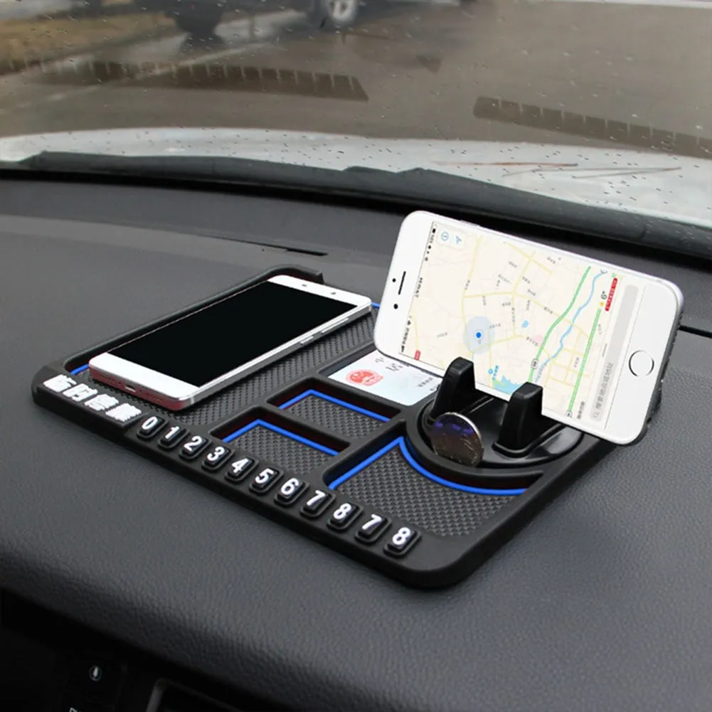Multi-functional Car Dashboard Storage Pad Phone Holder Anti-slip