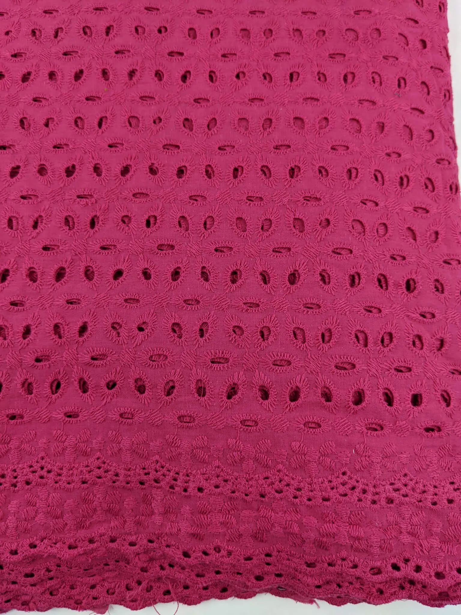 Pink Cotton Dry Lace