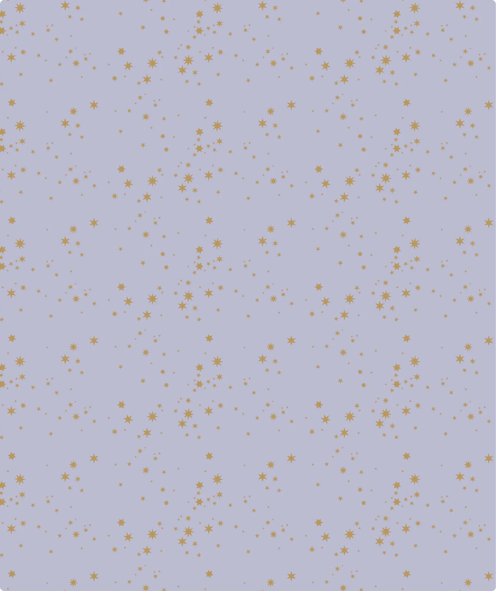 Starry Light Purple Gold Stamp Wrapping Paper wtih Cut Line on Reverse