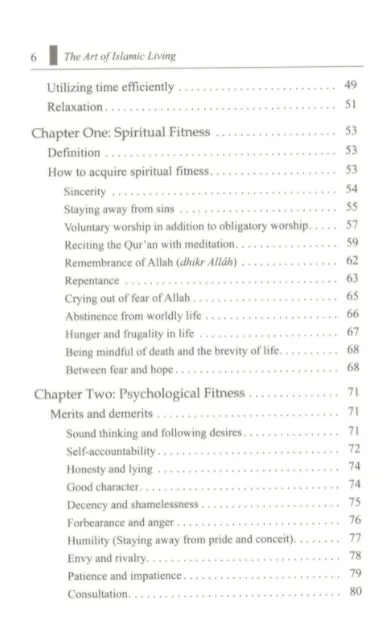 The Art of Islamic Living - The Six Fitnesses