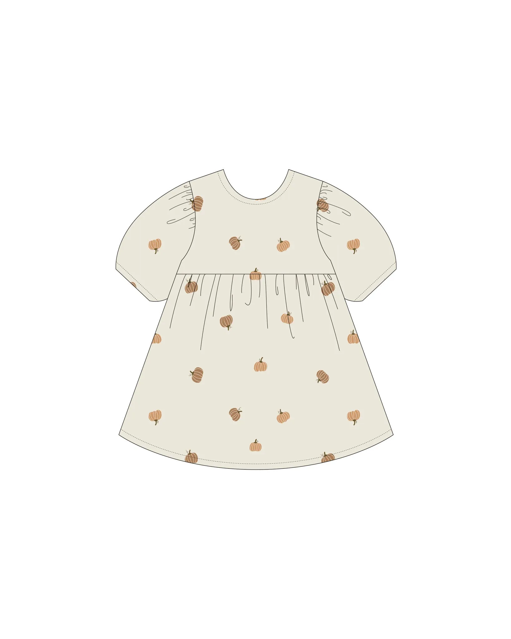 Waffle Baby Doll Dress || Pumpkins